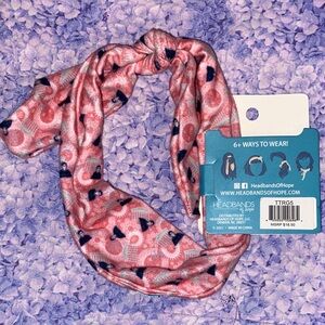 Francesca's Collections Pink Patterned Infinity Scarf Headband